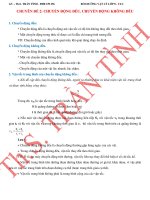 CHUYÊN đề 2 CHUYỂN ĐỘNG đều cđ KHÔNG đều 