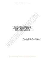 BÀI LUẬN MẪU ÔN THI ĐẠI HỌC MÔN ANH VĂN