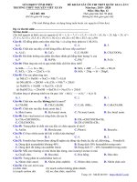 Đề ôn thi THPTQG 2020 lần 1 hóa học 12 trường nguyễn viết xuân – vĩnh phúc 