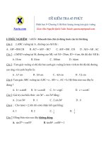 9 de ktra 45 phut HH 9 chuong i he thuc luong trong tam giac vuong trac nghiem va tu luan co dap an 