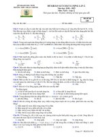 Đề khảo sát lần 2 vật lí 12 năm 2018 2019 trường thuận thành 1 bắc ninh 
