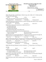 Đề khảo sát chất lượng đầu năm 2018 2019 vật lý 12 trường thuận thành 1 bắc ninh 