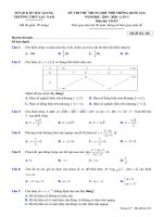  thầy tùng toán  đề thi thử THPT quốc gia 2020 môn toán lần 1 trường lục nam – bắc giang 