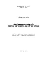 Vấn đề an ninh môi trường biển theo pháp luật quốc tế và giải pháp cho Việt Nam