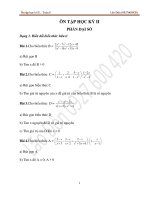 Ôn tập toán 8  HK2 (2018 2019)  lão đôn 