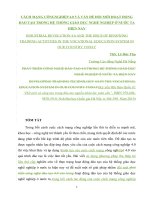 CÁCH MẠNG CÔNGNGHIỆP 4 0 và vấn đề đổi mới HOẠT ĐỘNG đào tạo TRONG hệ THỐNG GIÁO dục NGHỀ NGHIỆP ở nước TA HIỆN NAY