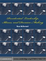  cambridge university press presidential leadership illness and decision making dec 2007 kho tài liệu bách khoa 