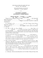 Văn bản cam kết của các cổ đông của công ty cổ phần