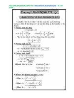 LÝ THUYẾT và CÔNG THỨC GIẢI NHANH vật lí lớp 12