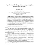 Nghiên cứu xây dựng một phương pháp giấu tin đơn giản, an toàn 