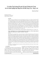 Các nhân tố ảnh hưởng đến mức độ công bố thông tin kế toán của các doanh nghiệp hoạt động theo mô hình công ty mẹ   công ty con 