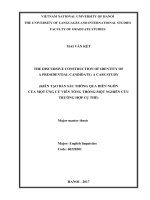 Kiến tạo bản sắc thông qua diễn ngôn của một ứng cử viên tổng thống  một nghiên cứu trường hợp cụ thể  