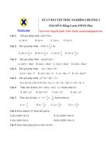 Bai tap trac nghiem DS8 chuong 1 phep nhan va chia da thuc FULL 