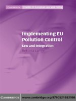  cambridge university press implementing EU pollution control law and integration apr 2008 kho tài liệu bách khoa 