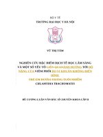 NGHIÊN cứu đặc điểm DỊCH tễ học lâm SÀNGVÀ một số yếu tố ẢNH HƯỞNG tới ĐỘNẶNG của VIÊM PHỔIDO VI KHUẨN KHÔNG ĐIỂNHÌNHCHLAMYDIA TRACHOMATIS 