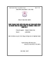Thực trạng thực hiện văn hóa an toàn người bệnh tại bệnh viện đa khoa quốc tế vimec times city năm 2017 