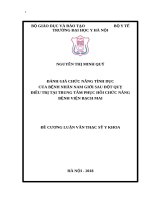 ĐÁNH GIÁ CHỨC NĂNG TÌNH dục của BỆNH NHÂN NAM GIỚI SAU đột QUỴ điều TRỊ tại TRUNG tâm PHỤC hồi CHỨC NĂNG BỆNH VIỆN BẠCH MAI 