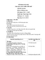 KẾ HOẠCH GIÁO DỤC THỂ DỤC SÁNG