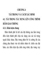 CHƯƠNG 4, TẢI TRỌNG VÀ CÁC XÁC ĐỊNH, BÀI GIẢNG ,THIẾT KẾ HẦM THÀNH PHỐ