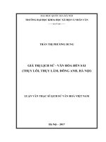 Giá trị lịch sử   văn hóa đền sái (thụy lôi, thụy lâm, đông anh, hà nội)   luận văn ths  lịch sử văn hóa việt nam (đào tạo thí điểm) 