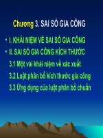 Bài giảng, dung sai lắp ghép, Chương 3,Sai số gia công