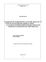 Giải quyết xung đột pháp luật về thừa kế có yếu tố nước ngoài theo quy định của pháp luật Việt Nam trong mối tương quan só sánh với pháp luật một số nước trên thế giới