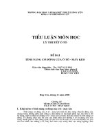 Tiểu luận môn học lý thuyết ô tô, TÍnh năng cơ động của ô tô