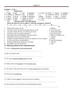 on tap kiem tra tieng anh 10 unit 1