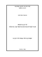 Pháp luật về tích tụ tập trung đất đai ở Việt Nam