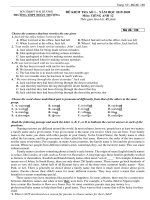 Đề kiểm tra số 1 tiếng anh 12 năm 2019 2020 trường đoàn thượng hải dương 