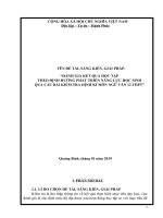 SKKN đánh giá kết quả học tập theo định hướng phát triển năng lực học sinh qua các bài kiểm tra định kỳ môn ngữ văn 12 THPT  