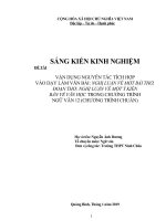 SKKN vận dụng nguyên tắc tích hợp vào dạy làm văn bài nghị luận về một bài thơ, đoạn thơ; nghị luận về một ý kiến bàn về văn học 
