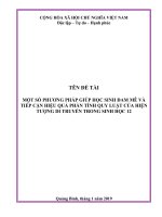 SKKN một số phương pháp giúp học sinh đam mê và tiếp cận hiệu quả phần tính quy luật của hiện tượng di truyền trong sinh học 12 