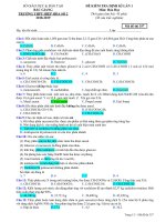 Đề kiểm tra định kỳ hóa học 12 năm 2018 2019 trường THPT hiệp hòa 2 bắc giang lần 1 