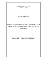 Pháp luật về hoạt động đưa người Việt Nam đi lao động tại Nhật Bản – Thực trạng và giải pháp