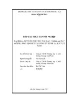 BÁO CÁO THỰC TẬP TỐT NGHIỆP  ĐÁNH GIÁ SỰ TUÂN THỦ THỦ TỤC BÁO CÁO GIÁM SÁT MÔI TRƯỜNG ĐỊNH KỲ TẠI CÔNG TY TNHH LAIRD VIỆT NAM
