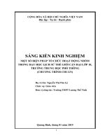 SKKN một số biện pháp tổ chức hoạt động nhóm trong dạy học lịch sử thế giới cận đại lớp 10 trường trung học phổ thông (chương trình chuẩn) 