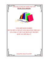 SKKN rèn luyện kỹ năng khai thác hiệu quả atlatđịa lý việt nam trong kỳ thi THPT quốc gia môn địa lý  