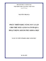 Phát triển khả năng suy luận cho trẻ mẫu giáo 5 6 tuổi qua hoạt động khám phá khoa học 