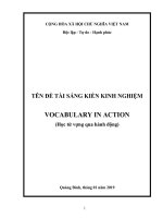 SKKN  VOCABULARY IN ACTION học từ vựng qua hành động 