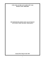 ĐỔI mới PHƯƠNG PHÁP GIẢNG dạy kĩ THUẬT XUẤT PHÁT THẤP CHO học SINH KHỐI 8 