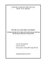 SKKN sử dụng hoạt động bổ trợ nhằm gây hứng thú cho học sinh trong việc học ngữ âm tiếng anh ở trường THPT 