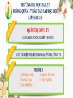 Bài thuyết trình môn quản trị công ty các tài liệu nội bộ trong quản trị công ty