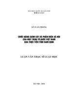 Chức năng giám sát và phản biện xã hội của Mặt trận Tổ quốc Việt Nam qua thực tiễn tỉnh Nam Định