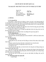 chuyên đề:  MỘT SỐ KỸ NĂNG LÀM VĂN NGHỊ LUẬN XÃ HỘI