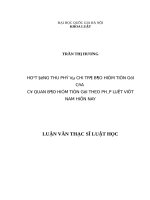 Hoạt động thu phí và chi trả bảo hiểm tiền gửi của cơ quan Bảo hiểm tiền gửi theo pháp luật Việt Nam hiện nay