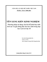 SKKN phương pháp sử dụng câu hỏi để phát huy tính tích cực và gây hứng thú cho học sinh trong dạy học lịch sử lớp 10 
