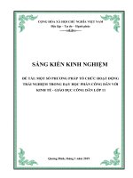 SKKN một số phương pháp tổ chức hoạt động trải nghiệm trong dạy học phần công dân với kinh tế   giáo dục công dân lớp 11 