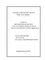 SKKN một số biện pháp dạy học nhằm củng cố và mở rộng giới hạn của dãy số 