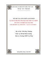 SKKN vận dụng phương pháp dạy học hợp tác nhóm để nâng cao hiệu quả dạy học chủ đề khúc xạ ánh sang –vật lí 11 cơ bản 